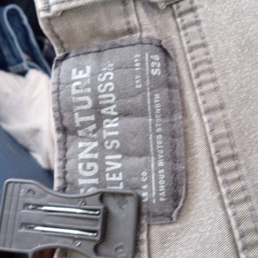 Signature Levi Strauss gray jeans pants Slim size 26 - Picture 6 of 6